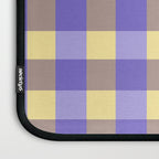 Soft Gingham Check Pattern  Lavender Pale Yellow and Taupe Vintage Laptop Sleeve Gallery Image 3