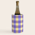 Soft Gingham Check Pattern  Lavender Pale Yellow and Taupe Vintage Wine Chiller Gallery Image 2