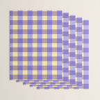 Soft Gingham Check Pattern  Lavender Pale Yellow and Taupe Vintage Wrapping Paper Gallery Image 3