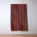 Oval Lines Abstract X Window Curtain Gallery Image 3