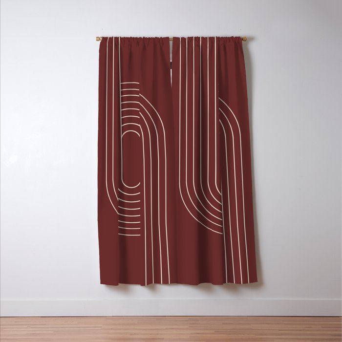 Oval Lines Abstract X Window Curtain Gallery Image 3