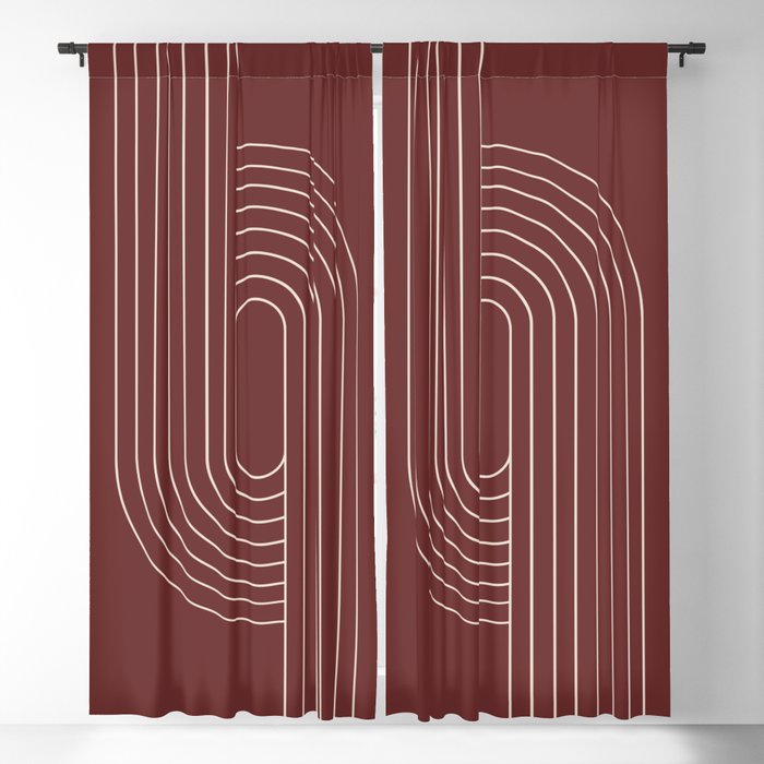 Oval Lines Abstract X Window Curtain Gallery Image 1