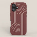 Oval Lines Abstract X iPhone Case Gallery Image 1