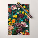 Botanical Multicolor Garden Wrapping Paper Gallery Image 1