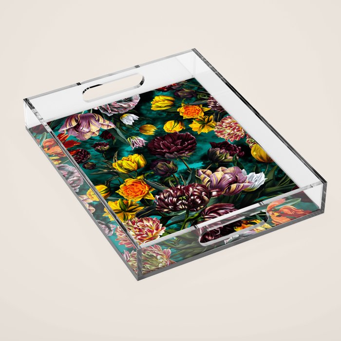 Botanical Multicolor Garden Acrylic Tray Gallery Image 1