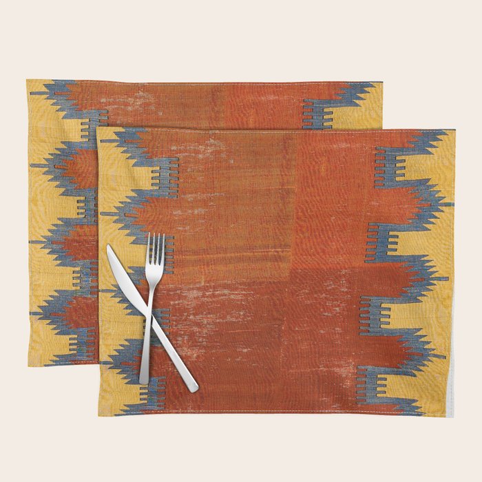 Karapinar Konya Central Anatolian Kilim Print Placemat Gallery Image 1