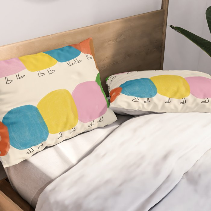 Pom Pom Caterpillar Pillow Sham Gallery Image 2
