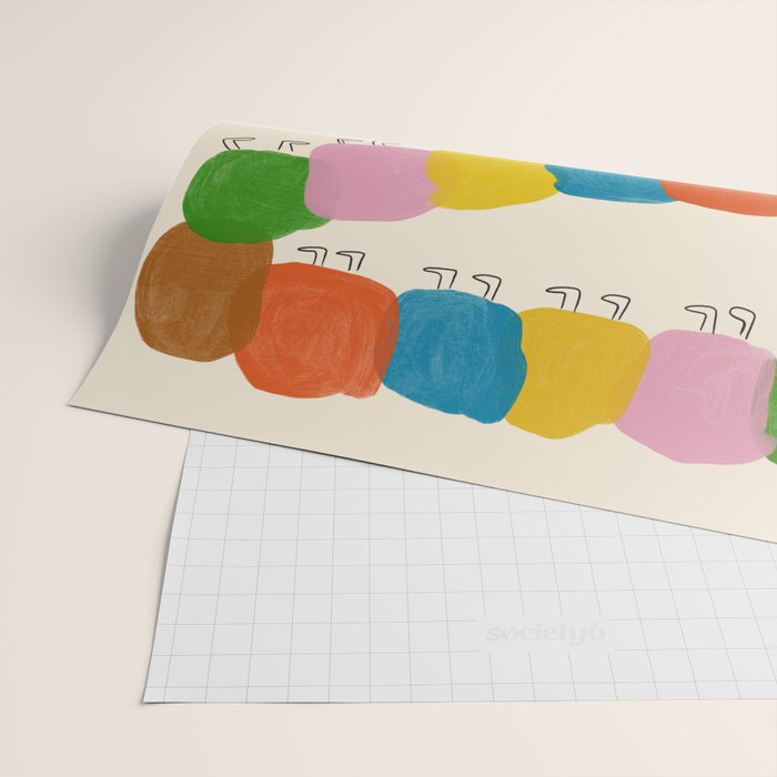 Pom Pom Caterpillar Wrapping Paper Gallery Image 2