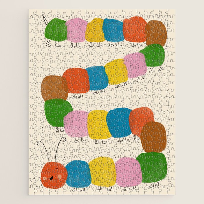 Pom Pom Caterpillar Jigsaw Puzzle Gallery Image 1