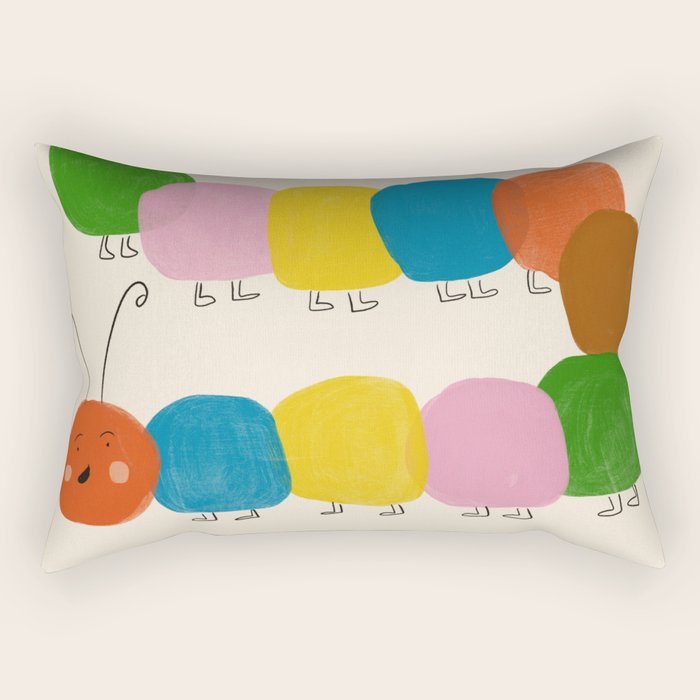 Pom Pom Caterpillar Rectangular Pillow Gallery Image 2