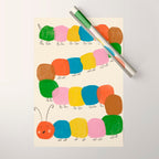 Pom Pom Caterpillar Wrapping Paper Gallery Image 1