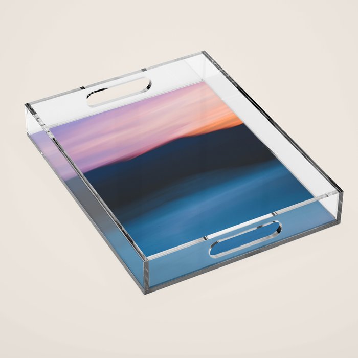 Mountain Sunset Abstract Acrylic Tray Gallery Image 1