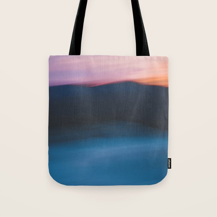 Mountain Sunset Abstract Tote Bag Gallery Image 1