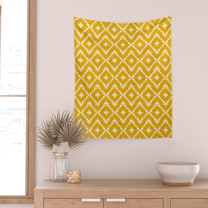 Radiance of the Yellow Zellige Wall Tapestry Gallery Image 2
