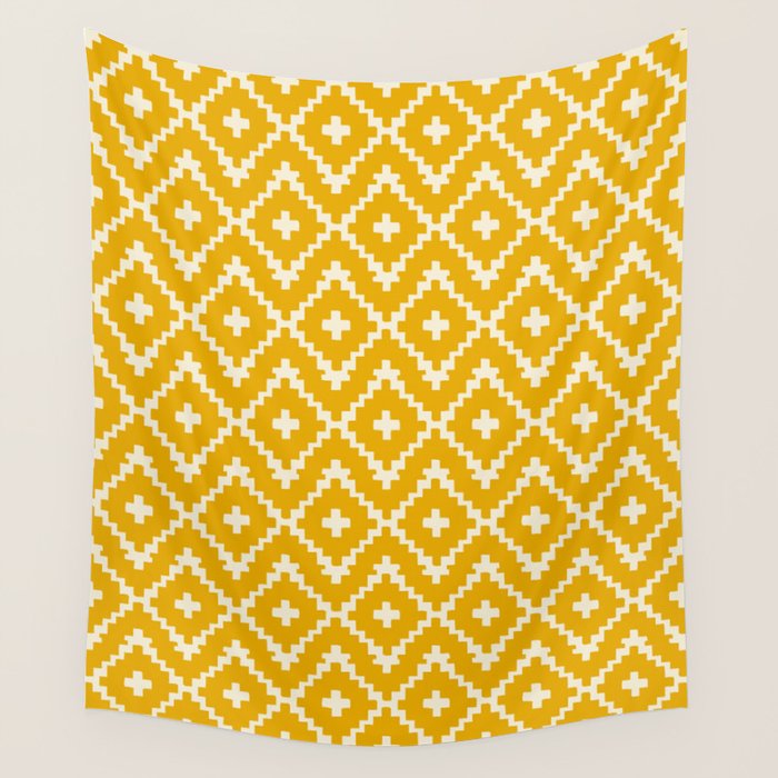 Radiance of the Yellow Zellige Wall Tapestry Gallery Image 1
