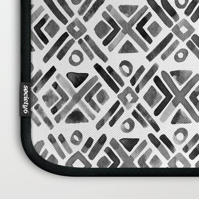 Sonoran Stripe - Black&White Laptop Sleeve Gallery Image 3