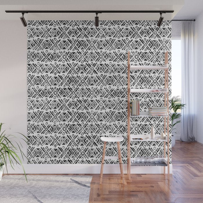 Sonoran Stripe - Black&White Wall Mural Gallery Image 1