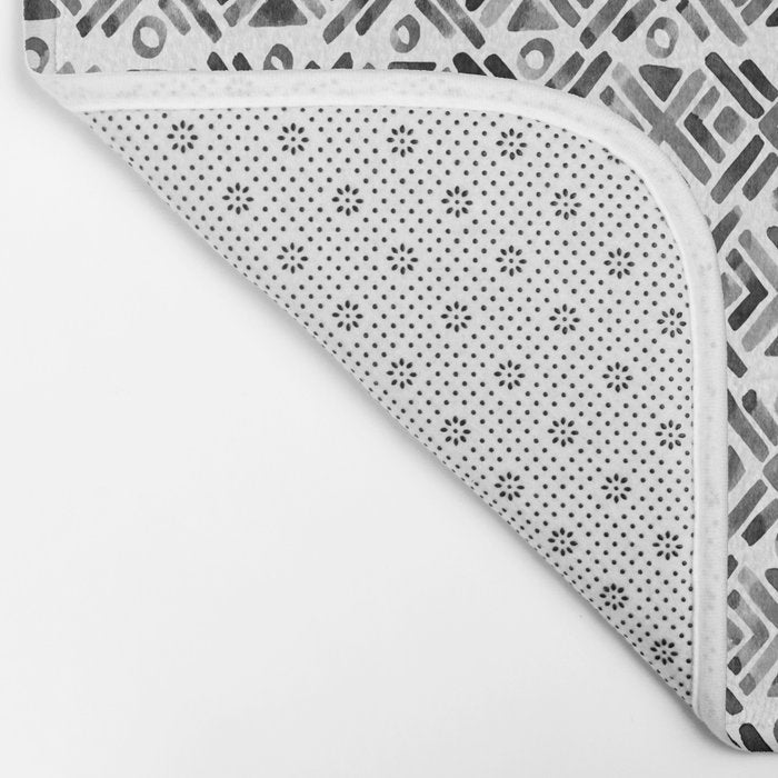 Sonoran Stripe - Black&White Bath Mat Gallery Image 2