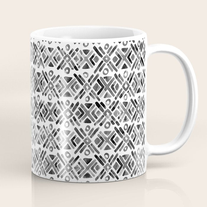 Sonoran Stripe - Black&White Coffee Mug Gallery Image 1