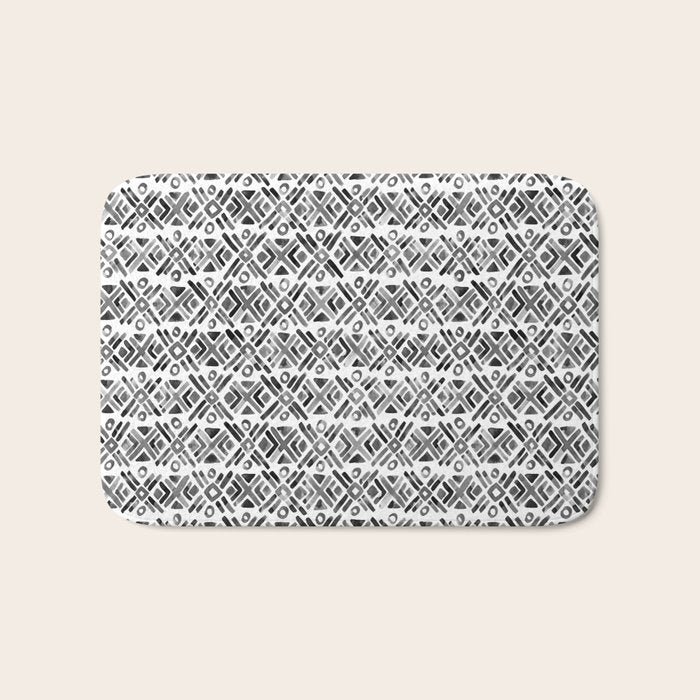 Sonoran Stripe - Black&White Bath Mat Gallery Image 1