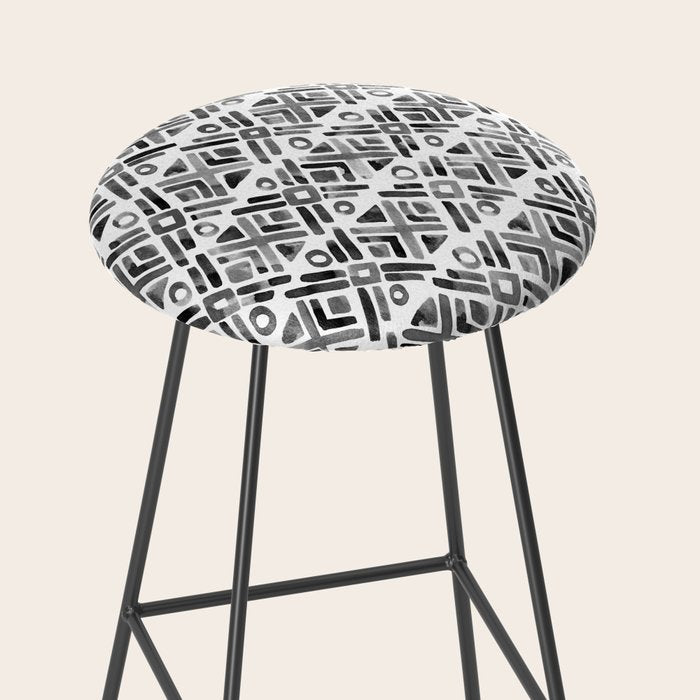 Sonoran Stripe - Black&White Stool Gallery Image 2