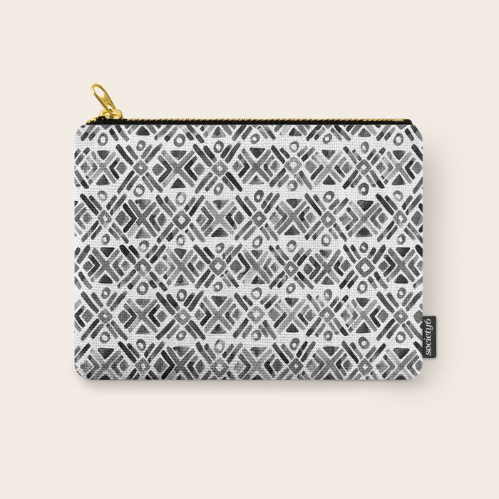 Sonoran Stripe - Black&White Carry All Pouch Gallery Image 1