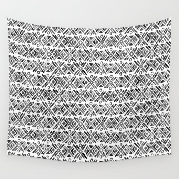 Sonoran Stripe - Black&White Wall Tapestry Gallery Image 1
