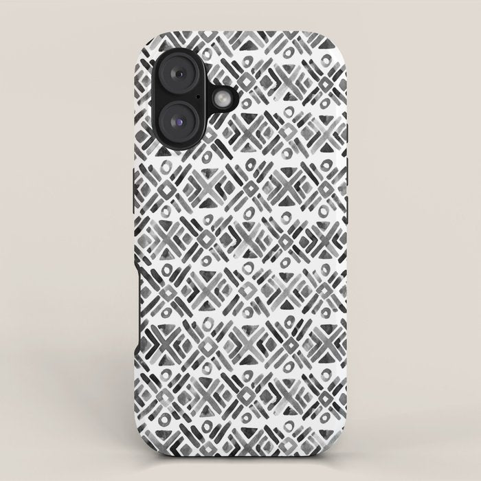 Sonoran Stripe - Black&White iPhone Case Gallery Image 1