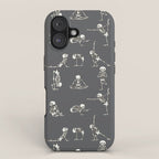 Skeleton Yoga_Gray iPhone Case Gallery Image 1