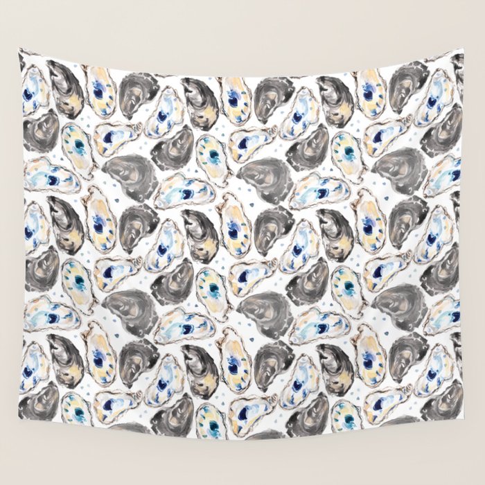 Coastal Oysters Wall Tapestry Gallery Image 1