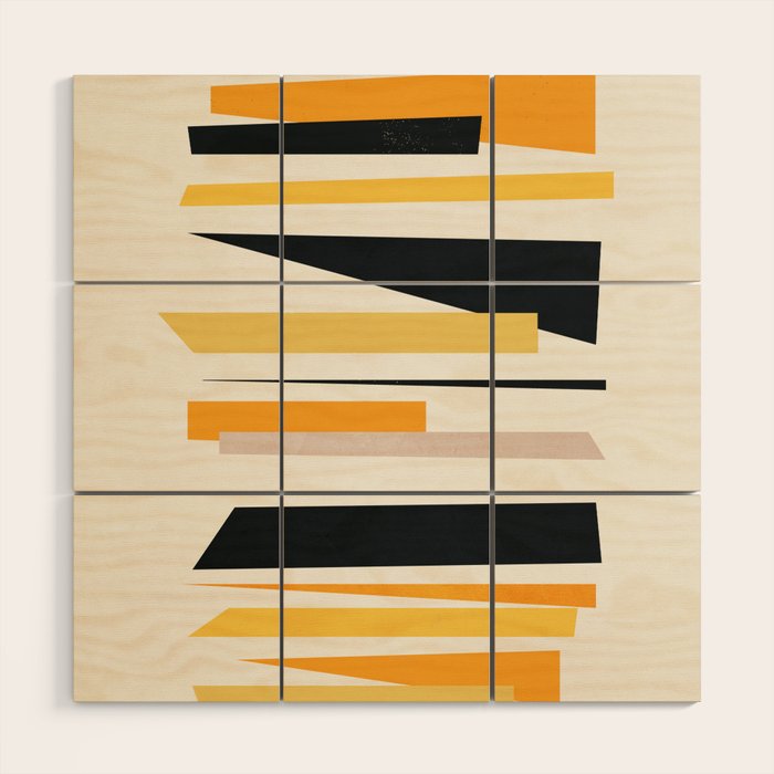 Abstract Minimal Shapes 97 Wood Wall Art Gallery Image 1