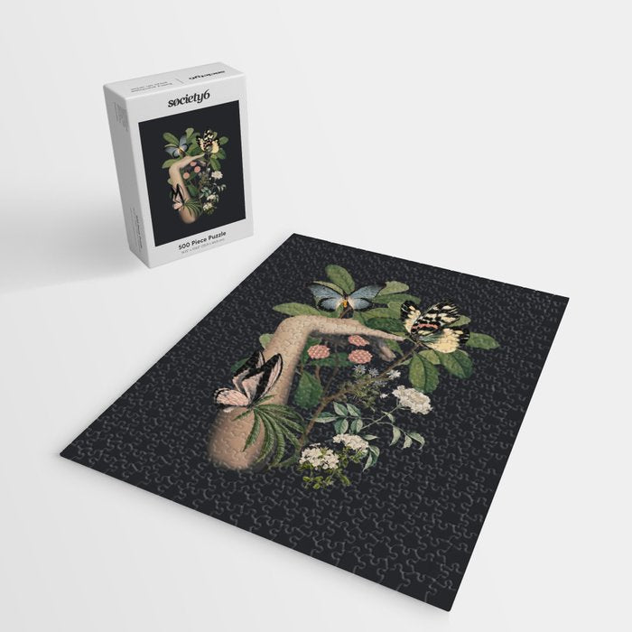 Minimal Collage/ Hand, Plants and Butterflies 5 Jigsaw Puzzle Gallery Image 2