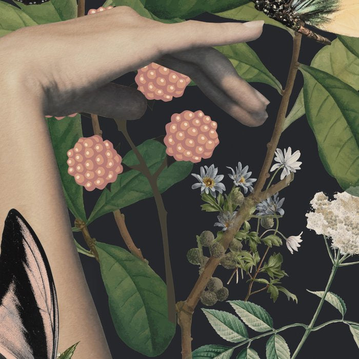Minimal Collage/ Hand, Plants and Butterflies 5 Coffee Mug Gallery Image 2