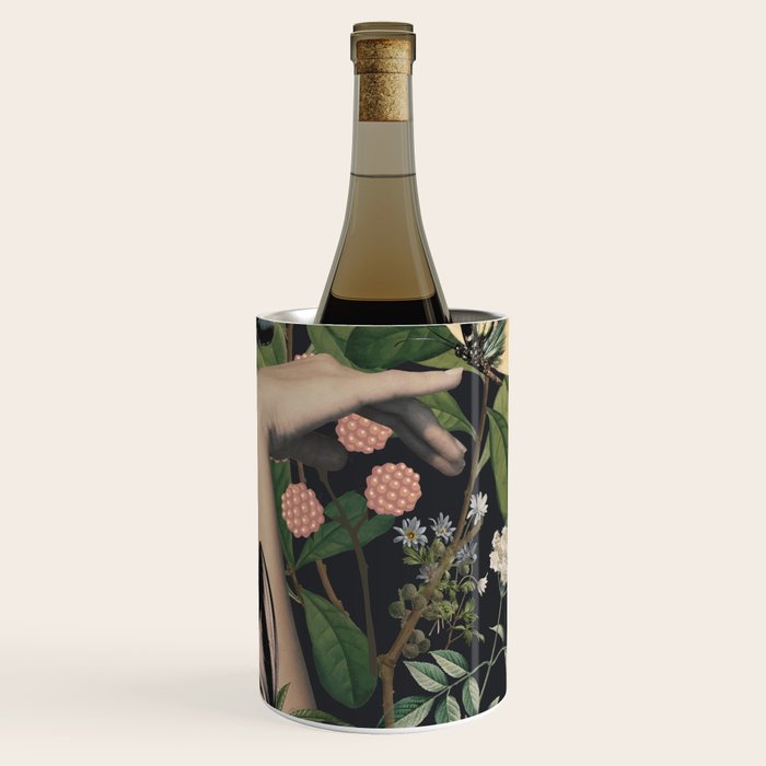 Minimal Collage/ Hand, Plants and Butterflies 5 Wine Chiller Gallery Image 1