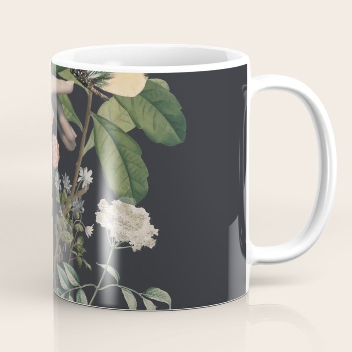 Minimal Collage/ Hand, Plants and Butterflies 5 Coffee Mug Gallery Image 1
