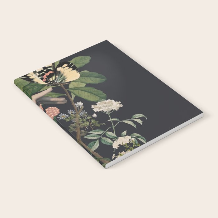 Minimal Collage/ Hand, Plants and Butterflies 5 Notebook Gallery Image 1