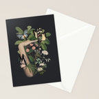 Minimal Collage/ Hand, Plants and Butterflies 5 Stationery Card Gallery Image 2