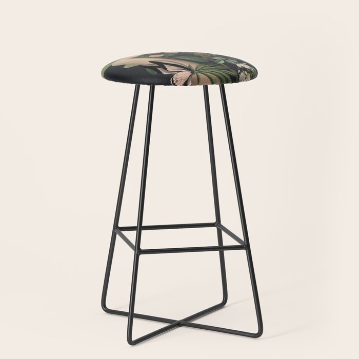 Minimal Collage/ Hand, Plants and Butterflies 5 Stool Gallery Image 1