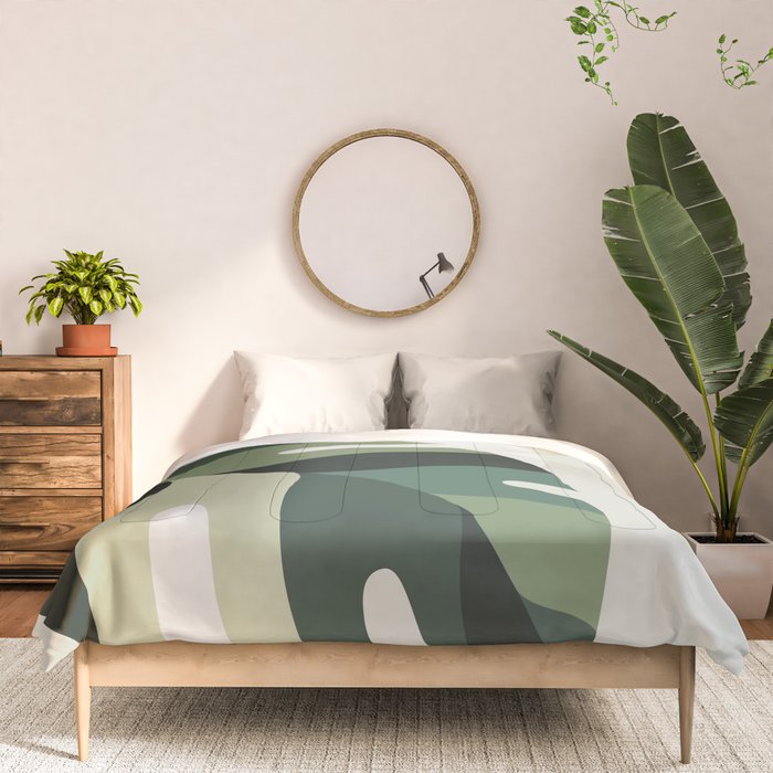 Cat and Plant 12B Comforter Gallery Image 3