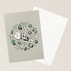 Triceratops Rocks! | Aquamarine | Dinosaur Skull Fossil Art Stationery Card Gallery Image 2