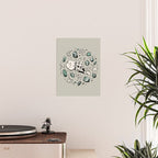 Triceratops Rocks! | Aquamarine | Dinosaur Skull Fossil Art Poster Gallery Image 2