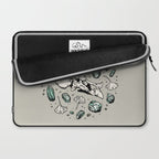 Triceratops Rocks! | Aquamarine | Dinosaur Skull Fossil Art Laptop Sleeve Gallery Image 2