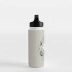 Triceratops Rocks! | Aquamarine | Dinosaur Skull Fossil Art Water Bottle Gallery Image 3