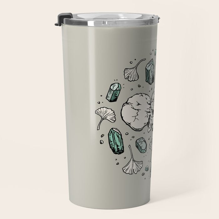 Triceratops Rocks! | Aquamarine | Dinosaur Skull Fossil Art Travel Mug Gallery Image 3