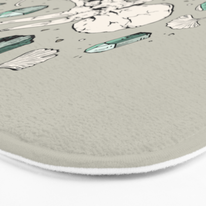 Triceratops Rocks! | Aquamarine | Dinosaur Skull Fossil Art Bath Mat Gallery Image 3
