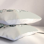 Triceratops Rocks! | Aquamarine | Dinosaur Skull Fossil Art Pillow Sham Gallery Image 3