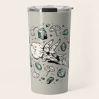 Triceratops Rocks! | Aquamarine | Dinosaur Skull Fossil Art Travel Mug Gallery Image 1