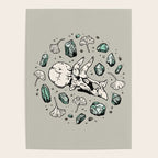 Triceratops Rocks! | Aquamarine | Dinosaur Skull Fossil Art Poster Gallery Image 4