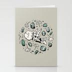 Triceratops Rocks! | Aquamarine | Dinosaur Skull Fossil Art Stationery Card Gallery Image 2