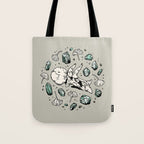 Triceratops Rocks! | Aquamarine | Dinosaur Skull Fossil Art Tote Bag Gallery Image 1